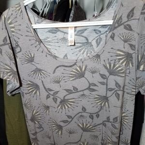 Lularoe XL Classic T gray floral